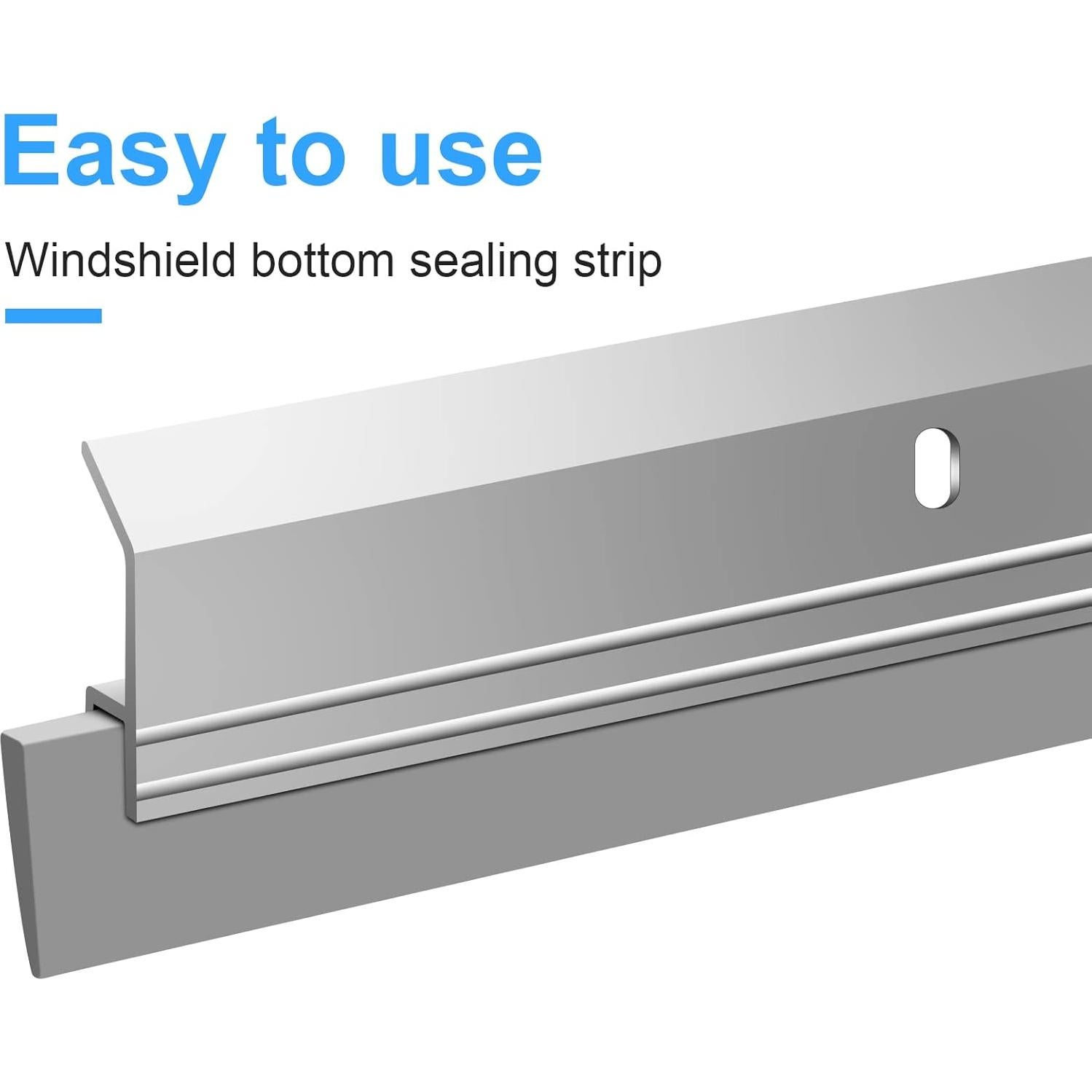 2 Rollos Sello de Silicona Ajustable para Puerta de Tormenta Boao 94 cm