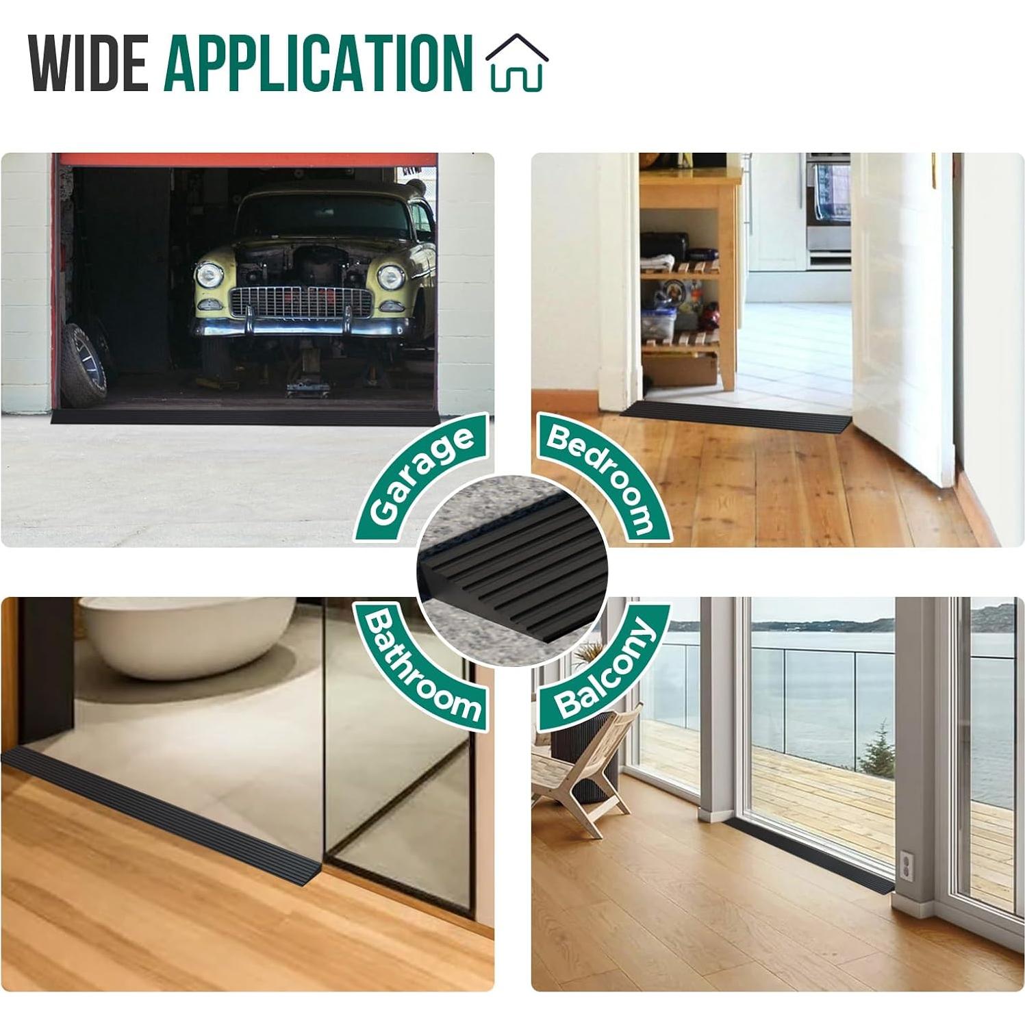 Rampa de Umbral de Goma Boiarc 1 cm Elevación 2 m Largo