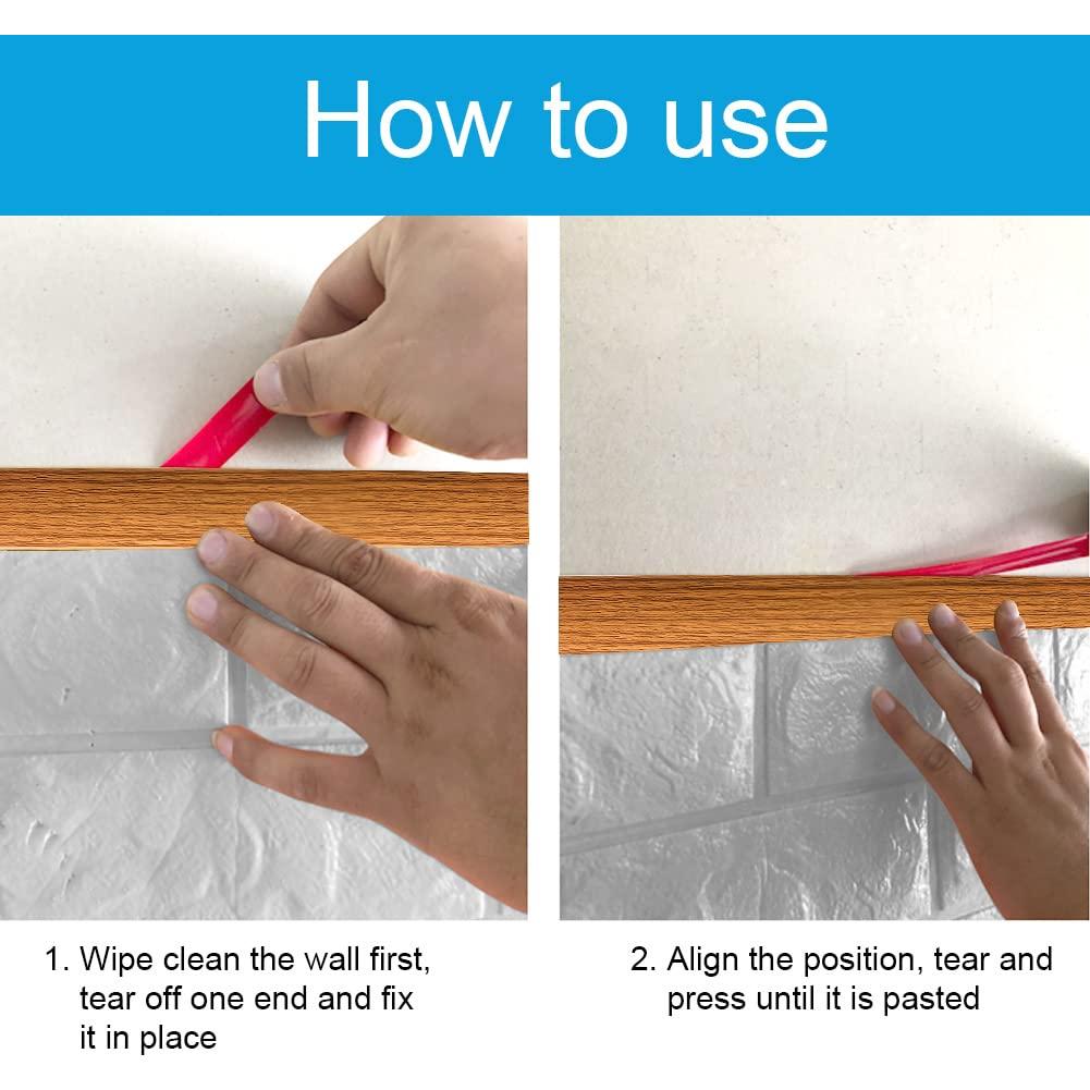 Tira de Transición Autoadhesiva PANO 5 cm x 2 m Madera Marrón