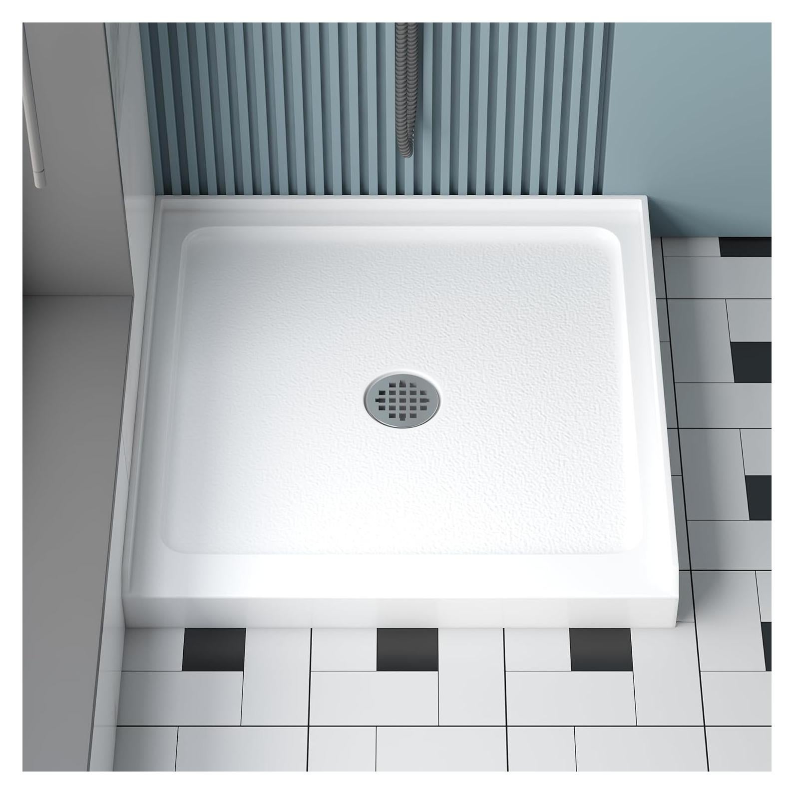 Base de Ducha KPUY 91x91 cm Antideslizante Acrílico Blanco