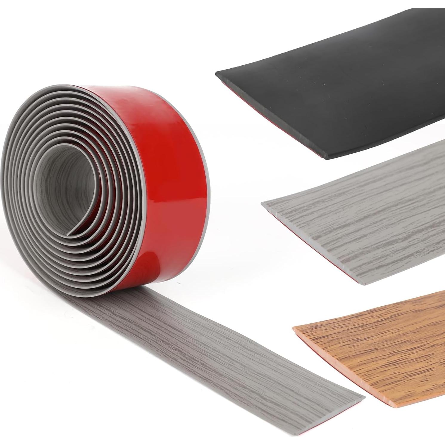 Tira de transición de suelo autoadhesiva Danlaila 5 cm x 3 m gris