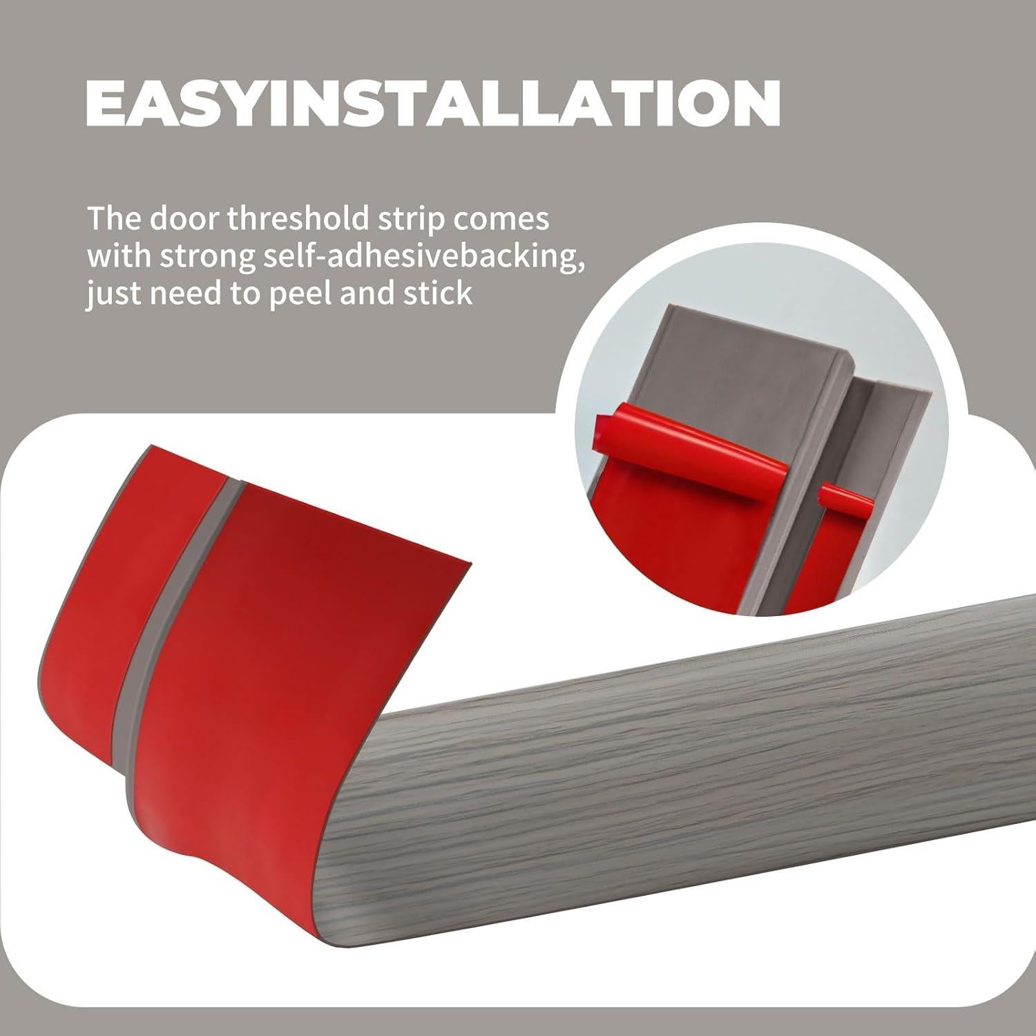 Tira de Transición de Vinilo EaseThrift 91.44 cm Gris