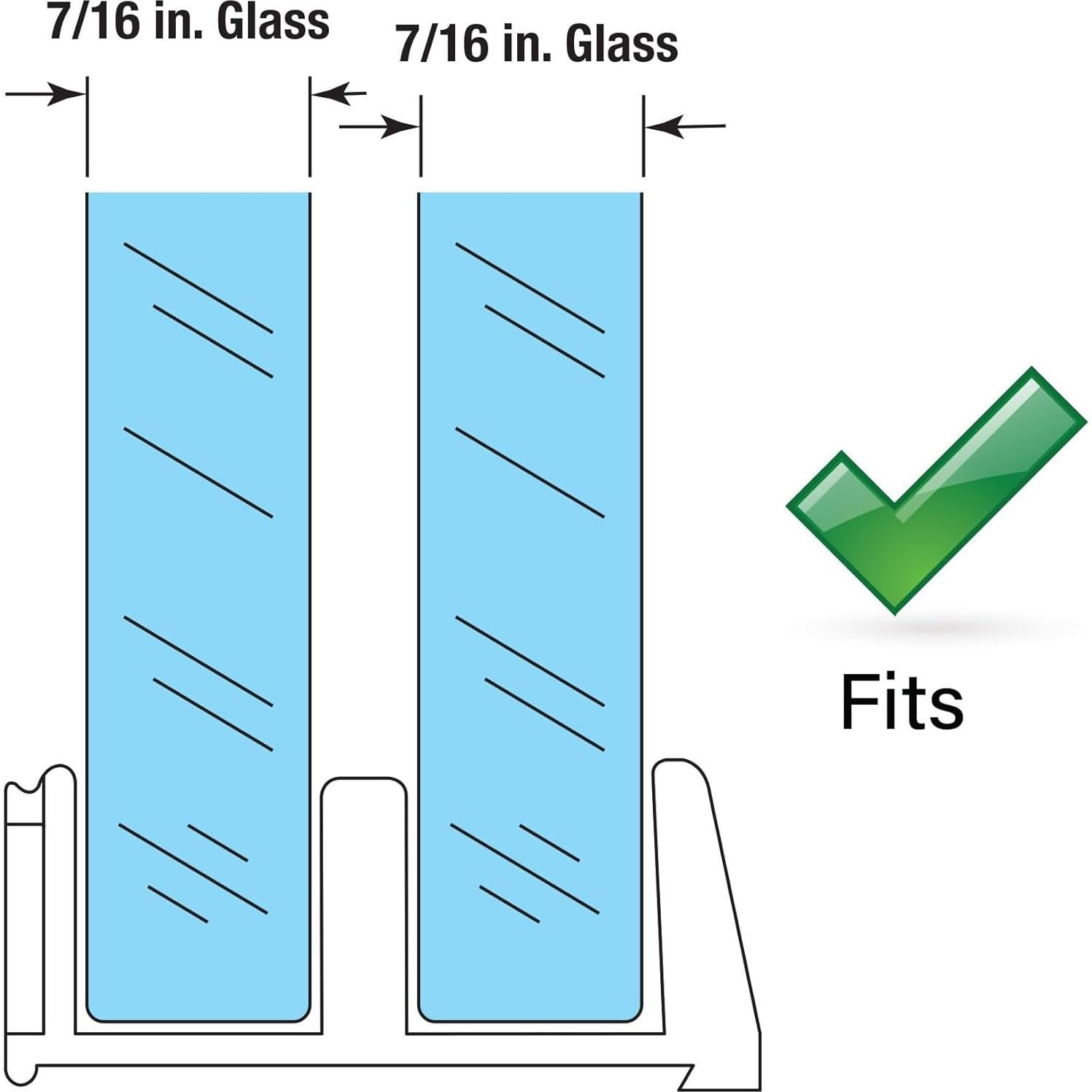 Guía Inferior para Puerta de Ducha Prime-Line M 6059, Plástico Transparente, Paquete de 2