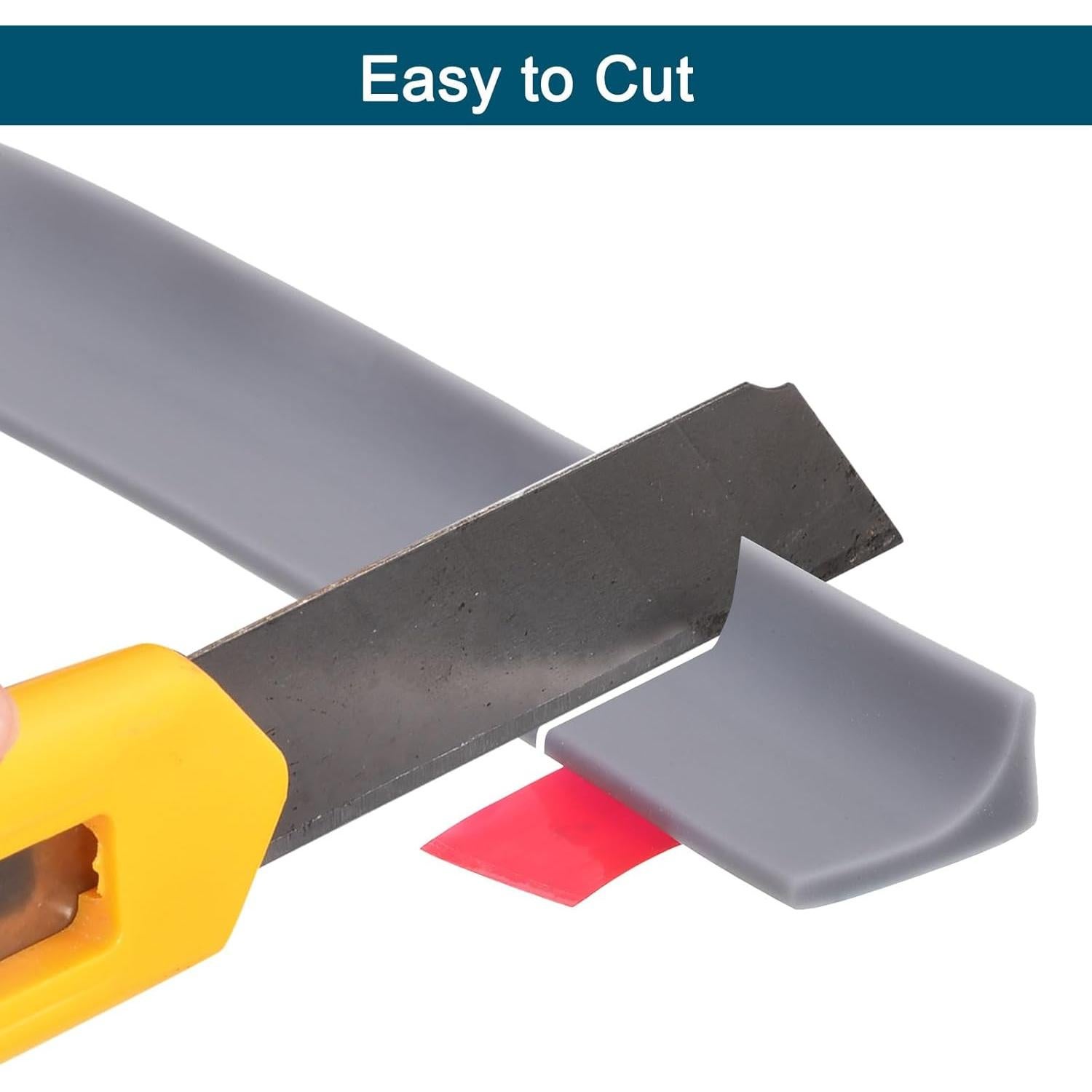 Barrera de Ducha Plegable uxcell 300 cm Silicona Gris