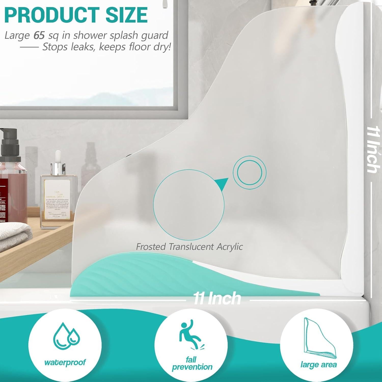 Protector de Salpicaduras de Ducha Fanslgeolsy 30.8x30.3cm