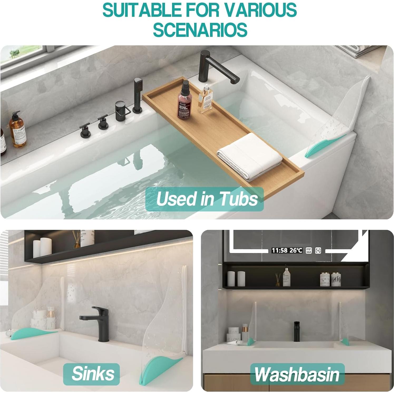 Protector de Salpicaduras de Ducha Fanslgeolsy 30.8x30.3cm