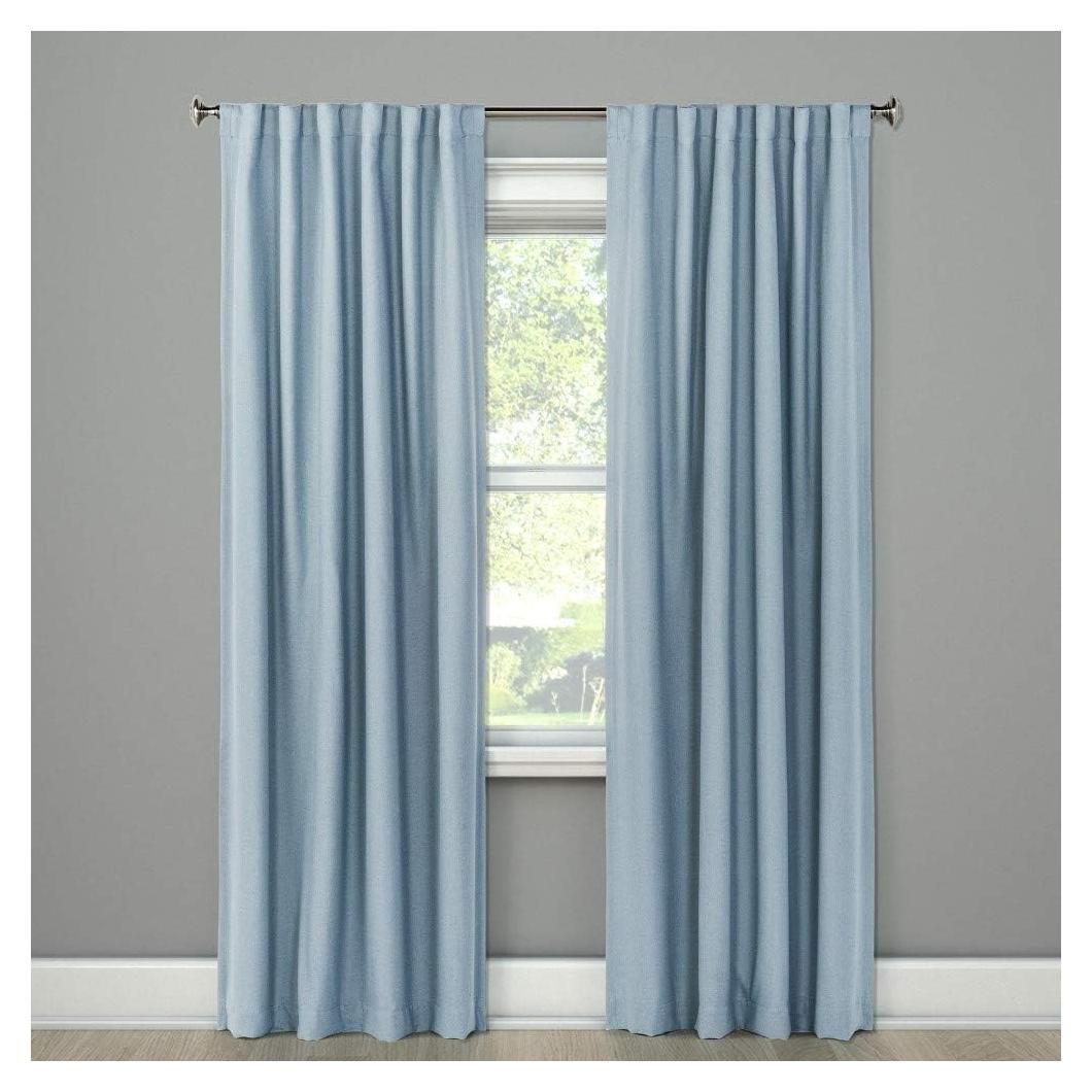 Panel de Cortina Opaca Threshold Aruba 213x127 cm Azul