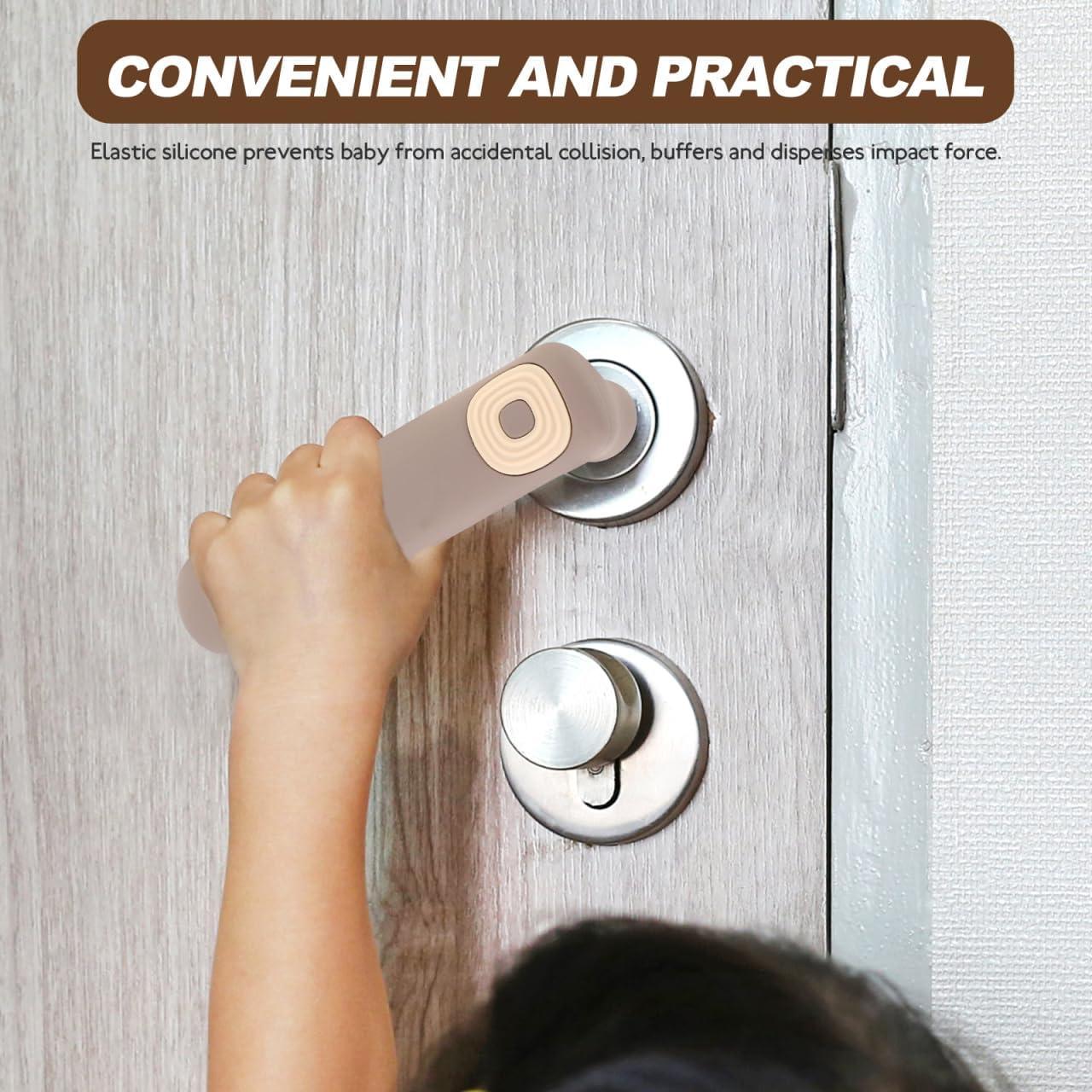 Cubierta de Manija de Puerta de Silicona COHEALI Gris 14.4x5.2cm