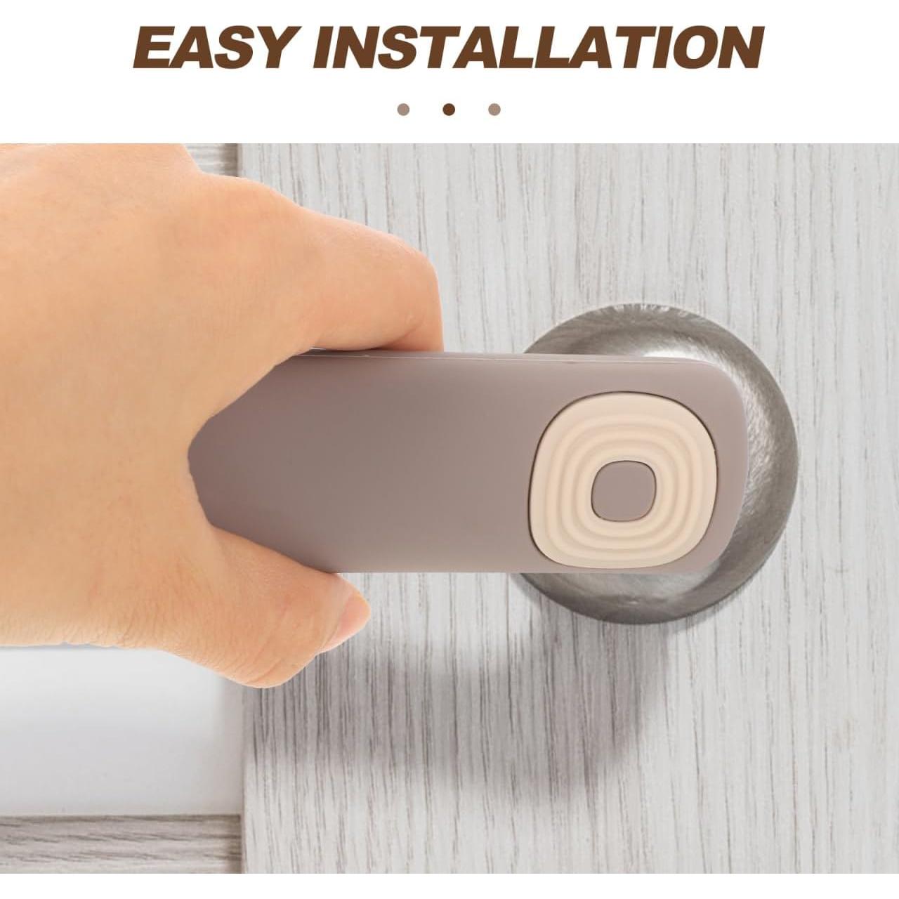 Cubierta de Manija de Puerta de Silicona COHEALI Gris 14.4x5.2cm