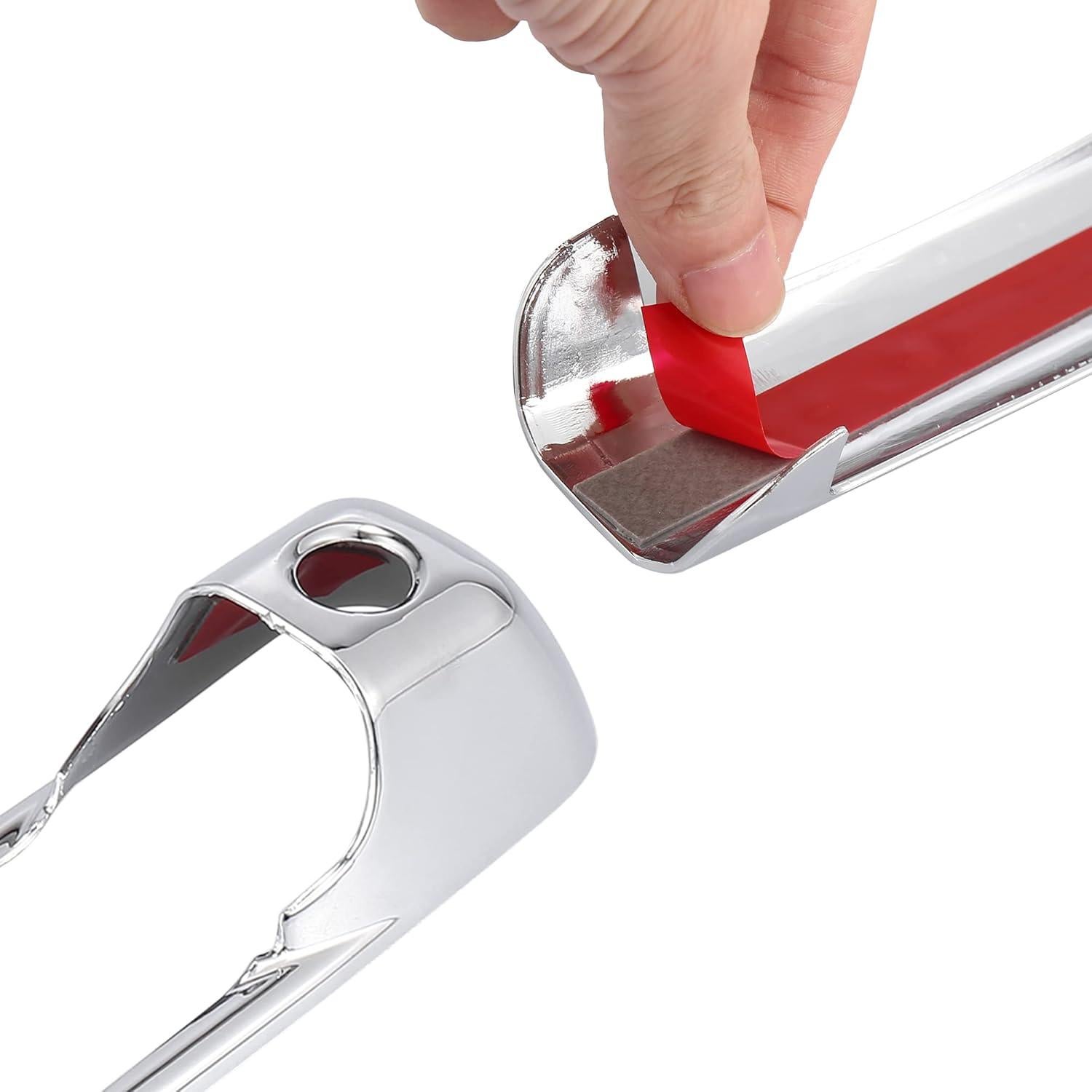 Cubierta de Manija de Puerta Exterior X AUTOHAUX ABS Plateada - 4 Unidades