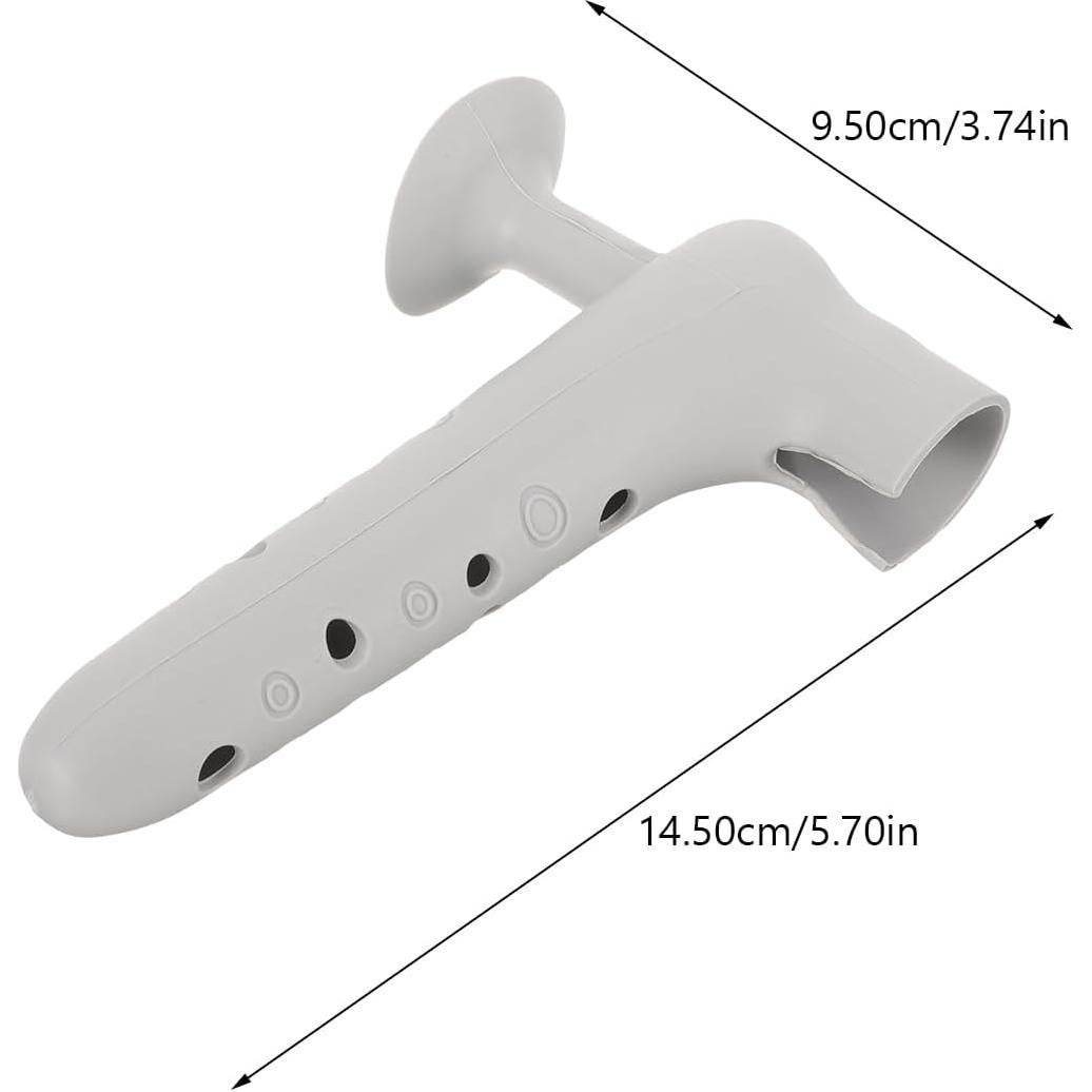 Fundas de Mango de Puerta LALAFINA Silicona Gris 2 Pcs