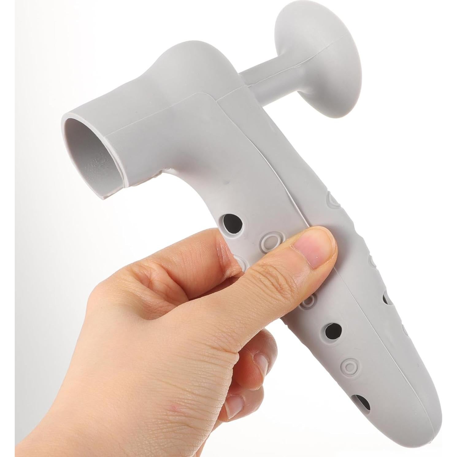 Fundas de Mango de Puerta LALAFINA Silicona Gris 2 Pcs