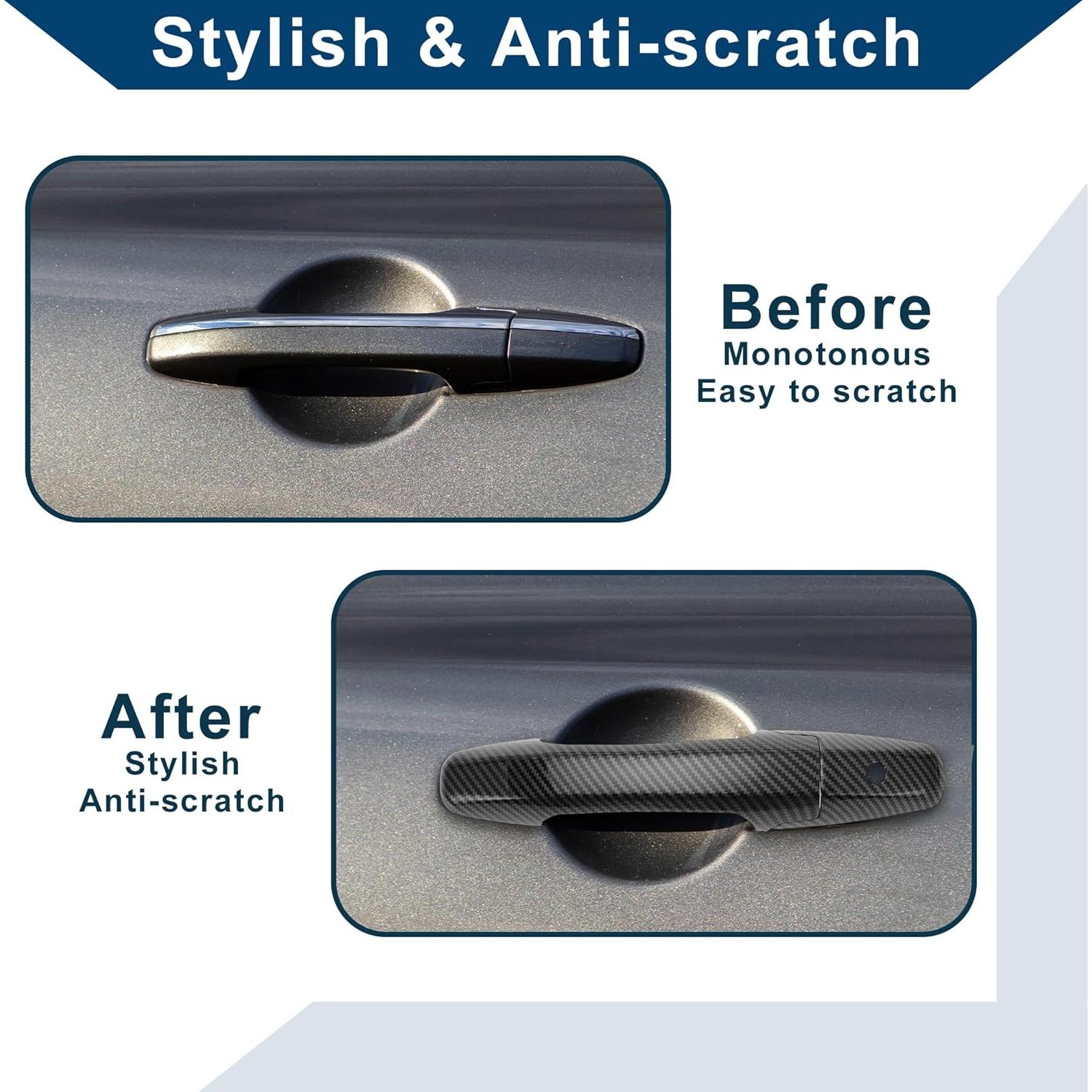 Cubierta de Manija de Puerta Hihaha para Honda Civic 2006-2011 - Fibra de Carbono