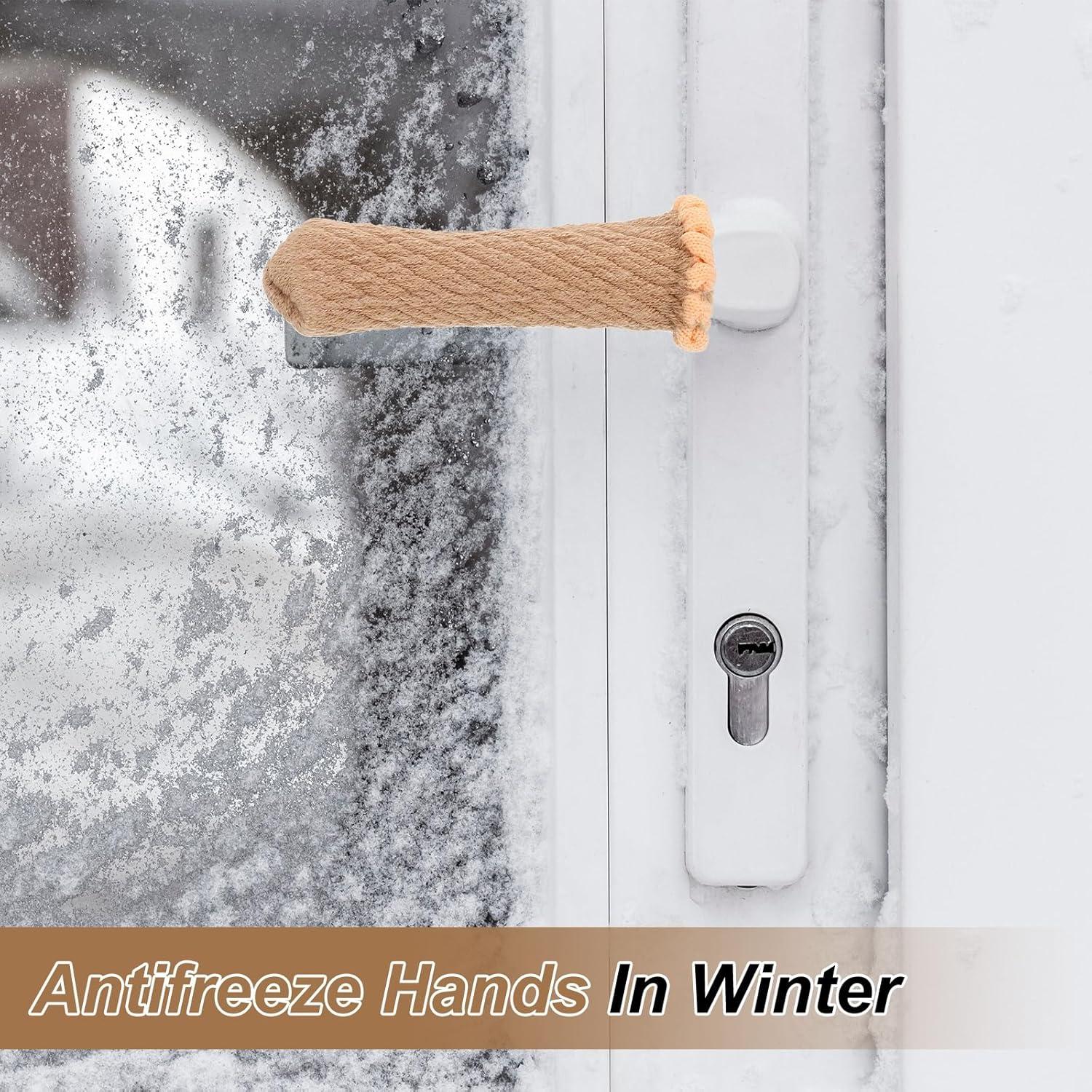 Cubiertas de Manija de Puerta PATIKIL - 8 Piezas Madera Natural