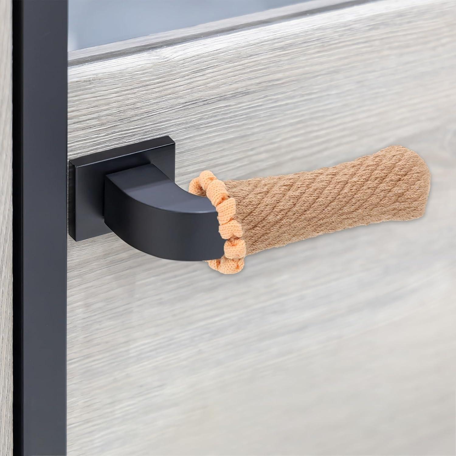 Cubiertas de Manija de Puerta PATIKIL - 8 Piezas Madera Natural