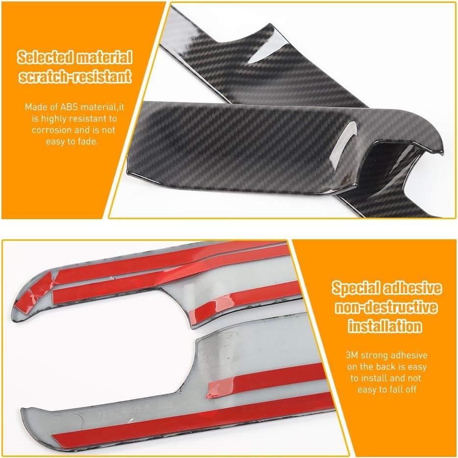 Cubierta de Manija Exterior JeCar para Ford F150 2015-2020, 8 Piezas ABS