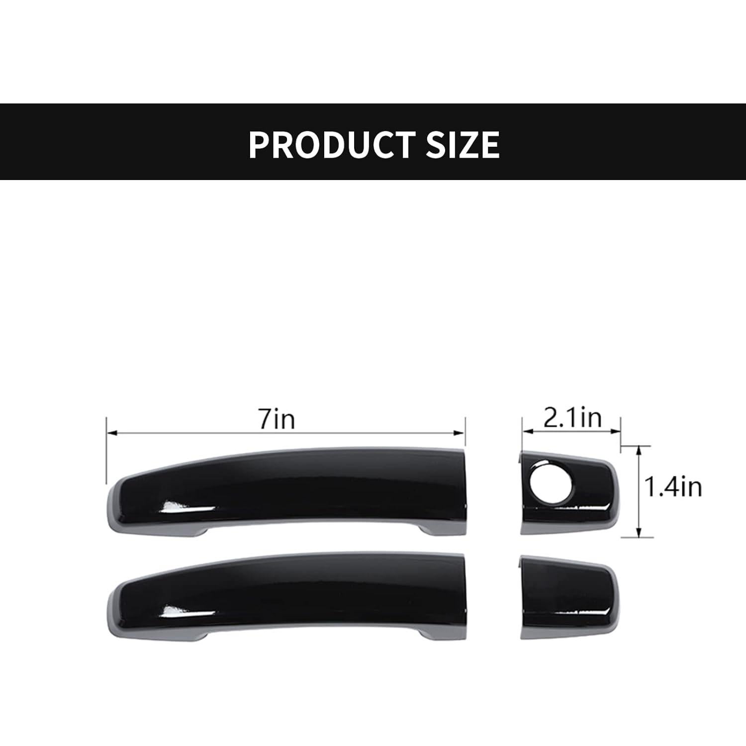 Cubierta de Manija Exterior Hoolcar para Chevrolet Camaro 2010-2015, Negro (2 Pcs)