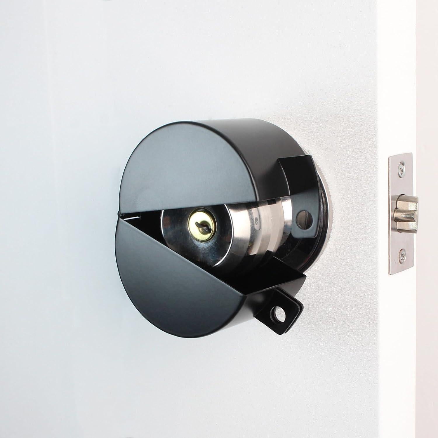 Cubierta de Cerradura de Puerta Posnaland Negra para Manijas Redondas