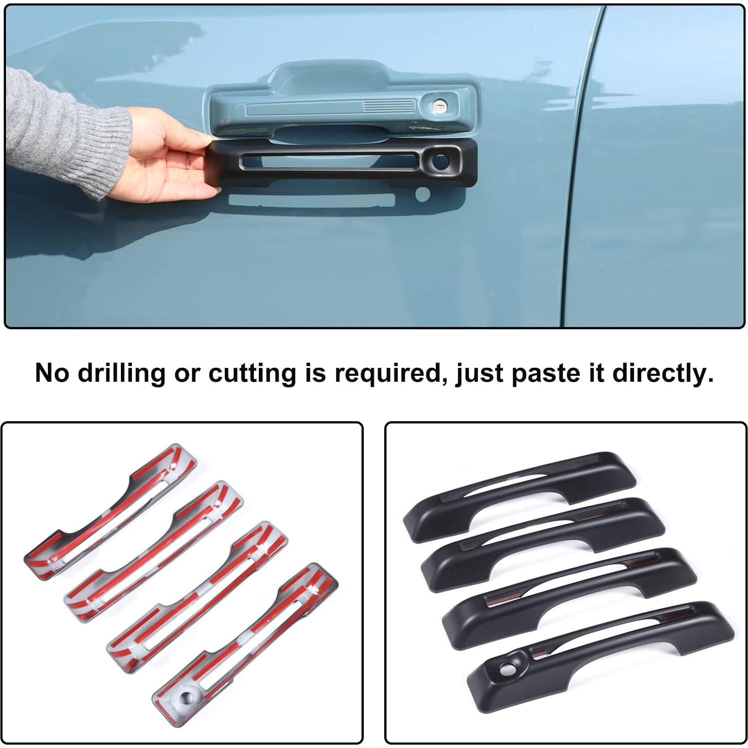 Cubierta de Manija de Puerta Exterior Aunginsy para Ford 2022-2025