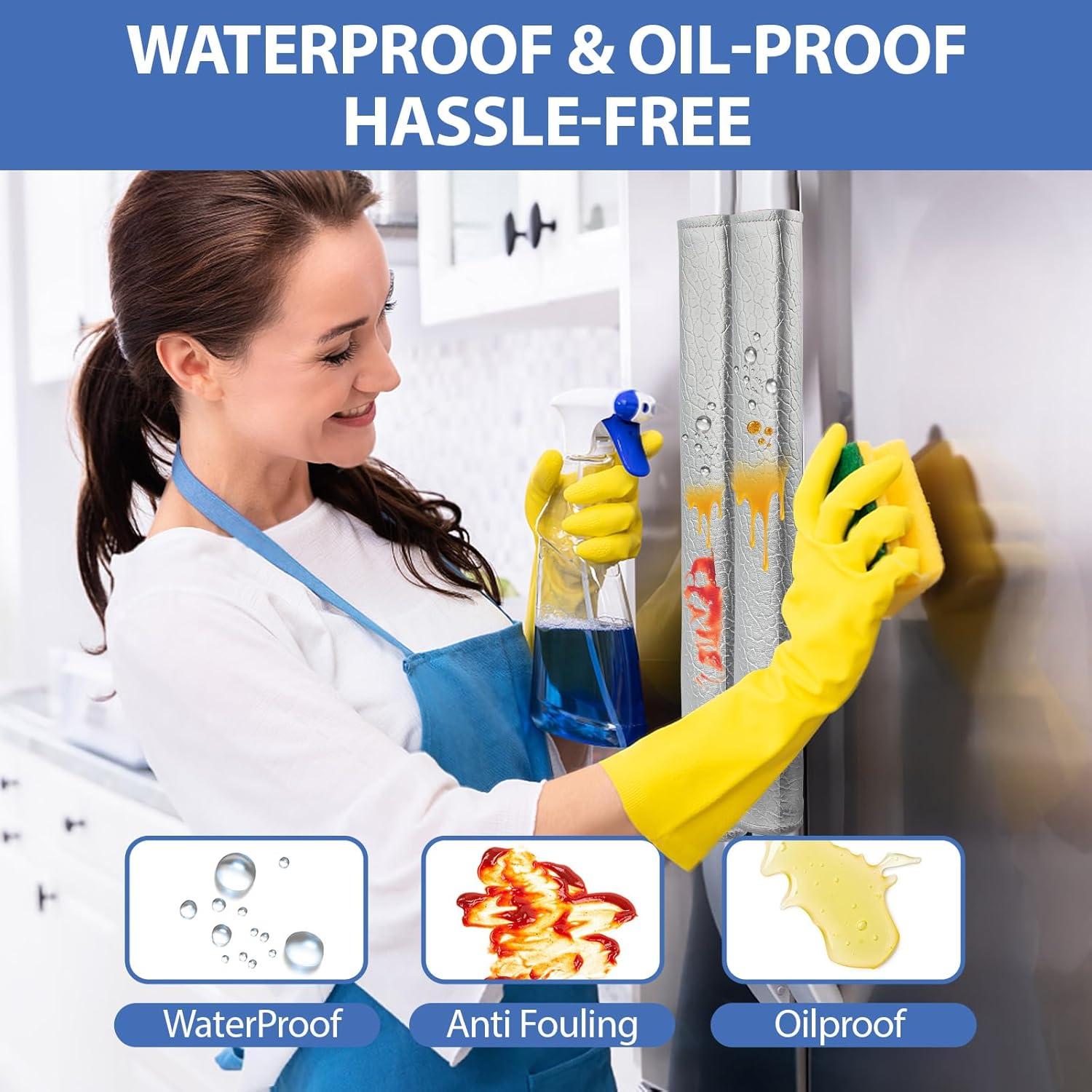 Cubiertas para Manijas de Refrigerador OUGAR8 - Impermeables 2 Piezas 40x10 cm