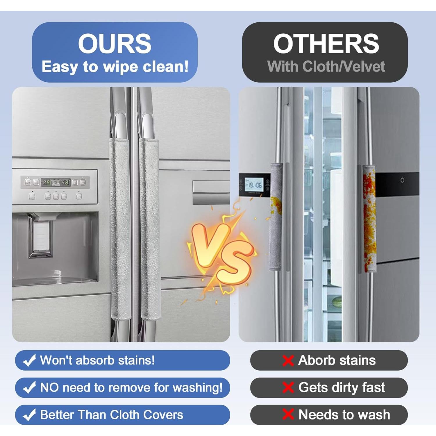 Cubiertas para Manijas de Refrigerador OUGAR8 - Impermeables 2 Piezas 40x10 cm