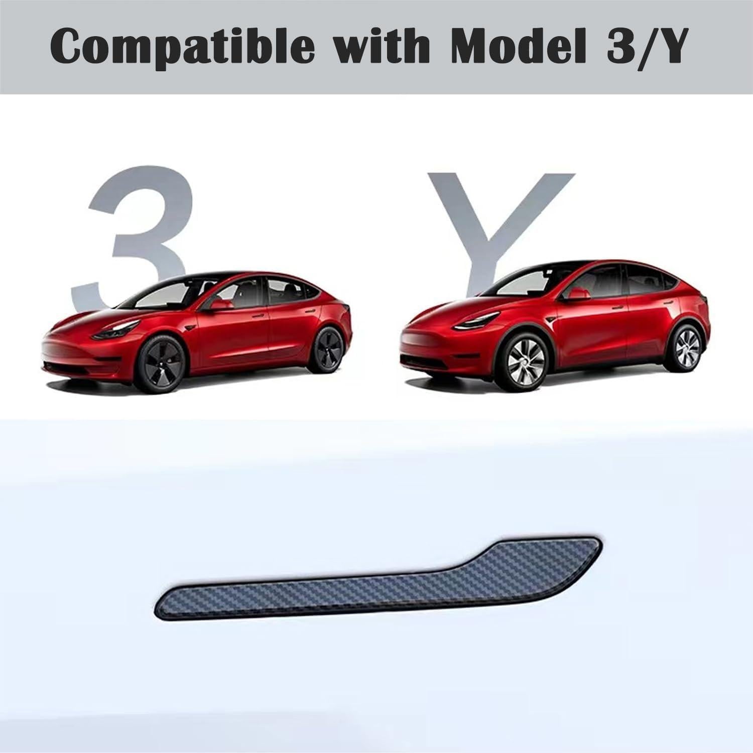 Cubierta de Mango de Coche Suleto para Tesla Modelo 3/Y 2017-2023