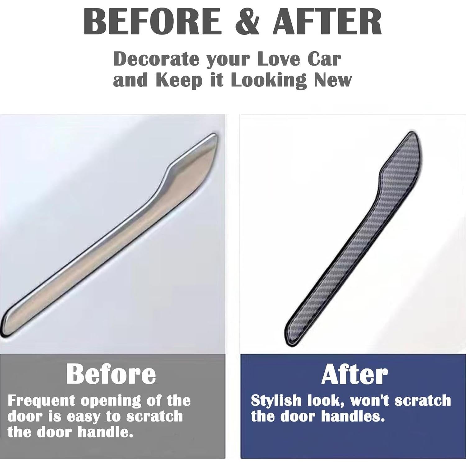 Cubierta de Mango de Coche Suleto para Tesla Modelo 3/Y 2017-2023