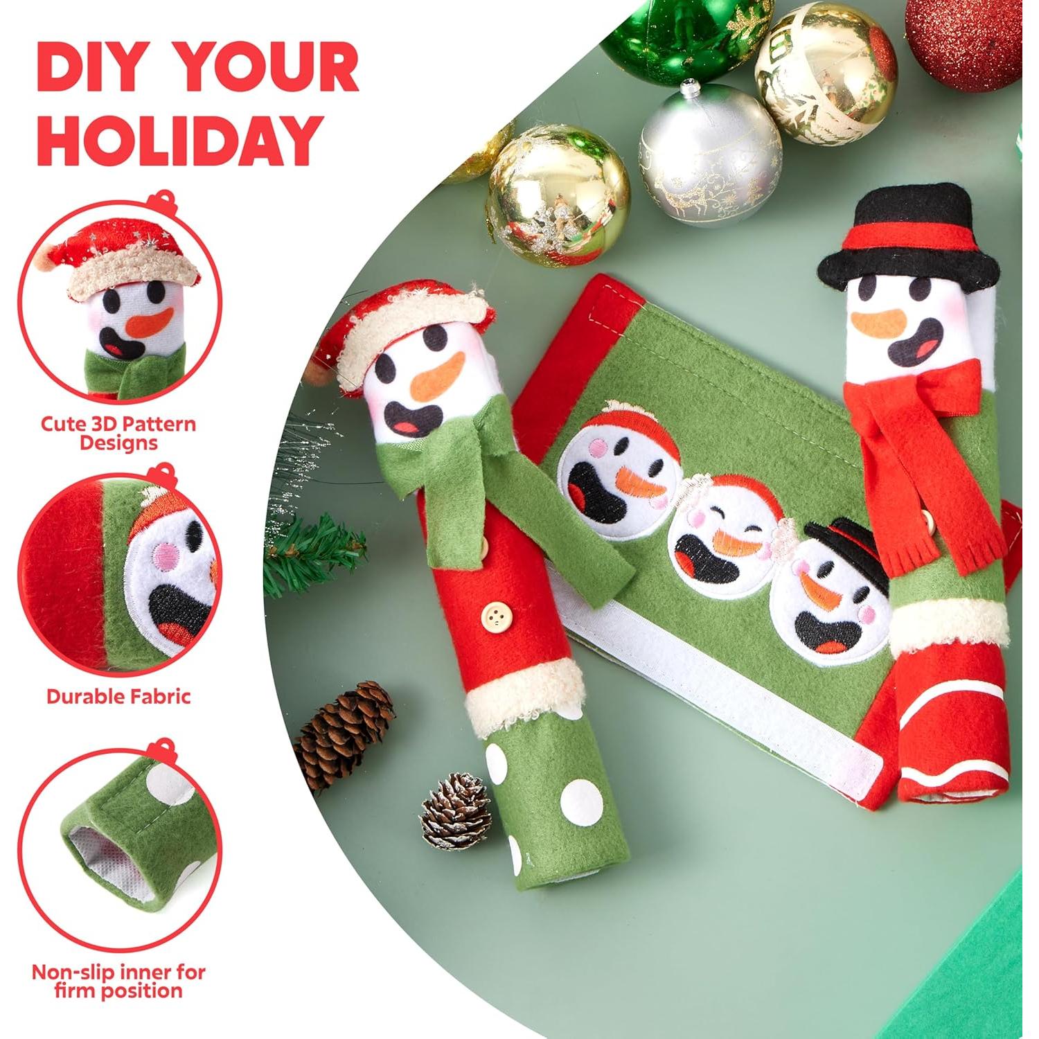 Cubiertas de Manijas de Nevera Joyin 3 Piezas Muñeco de Nieve