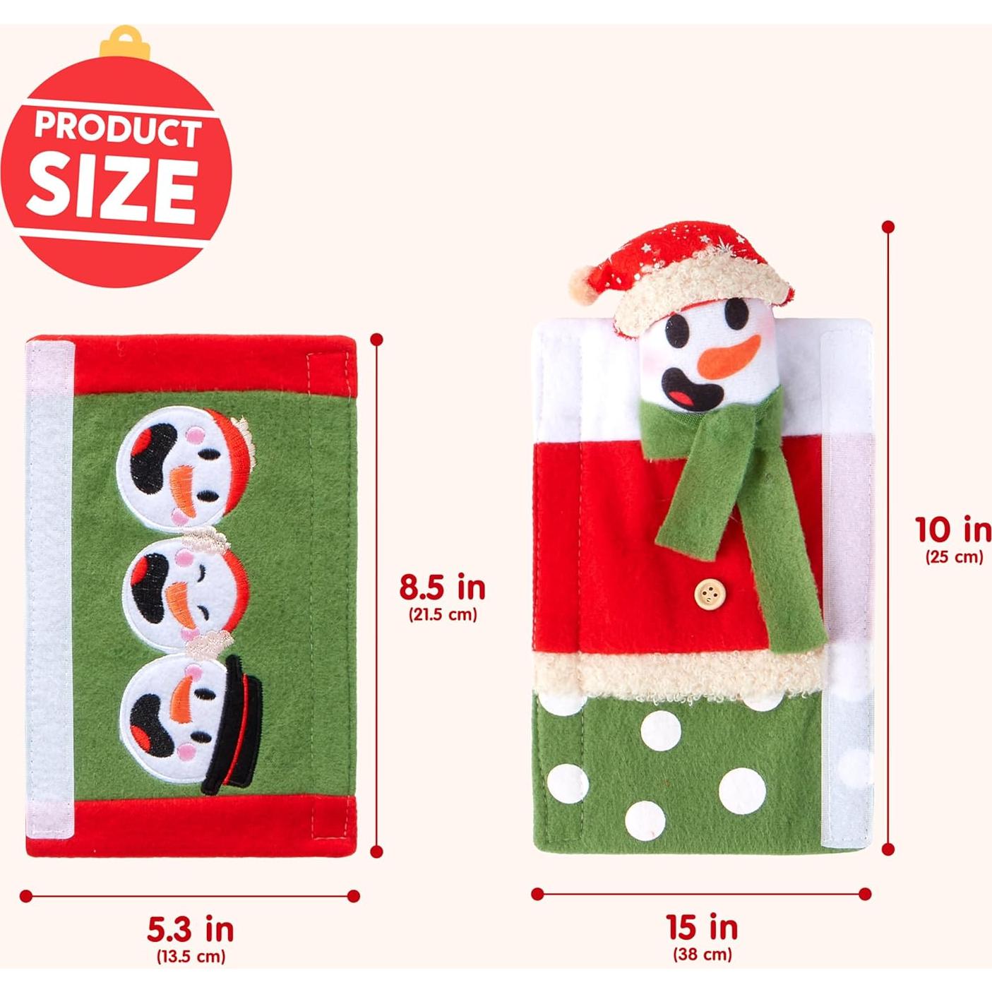 Cubiertas de Manijas de Nevera Joyin 3 Piezas Muñeco de Nieve