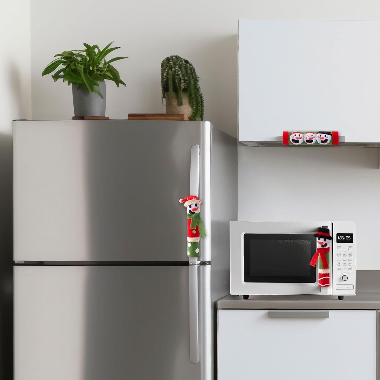 Cubiertas de Manijas de Nevera Joyin 3 Piezas Muñeco de Nieve