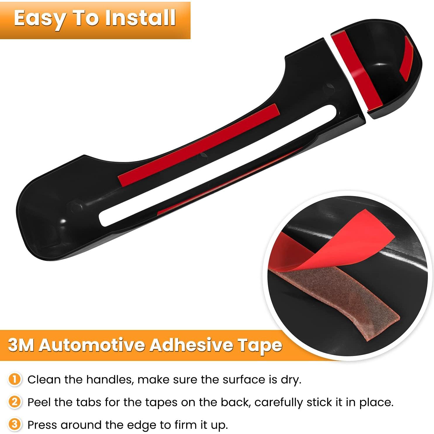 Cubierta Manijas Puerta Jeep Wrangler JL JLU 2018-2024 E-cowlboy 5PCS