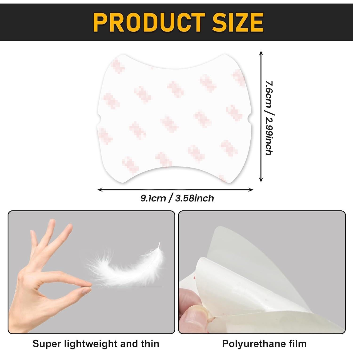 Protector de Manija de Puerta de Coche Genérico 4 Pcs Transparente