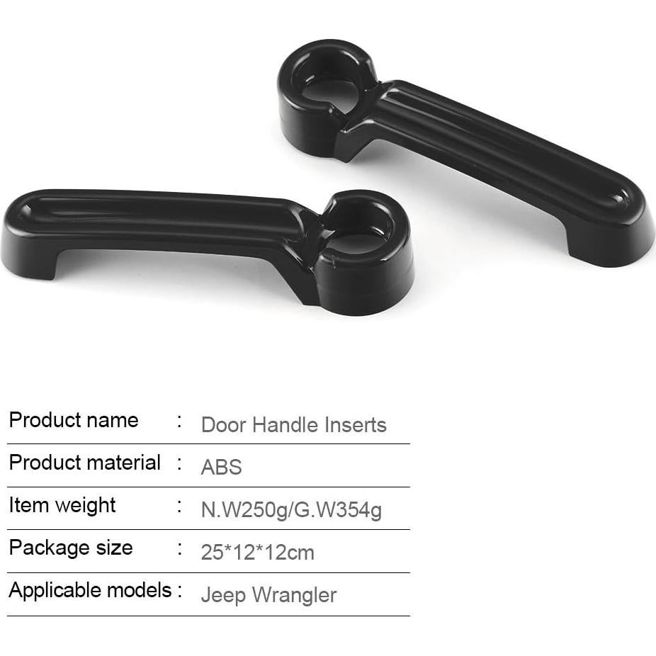 Kit de Cubiertas para Manijas de Puerta JeCar Negro 5 Piezas