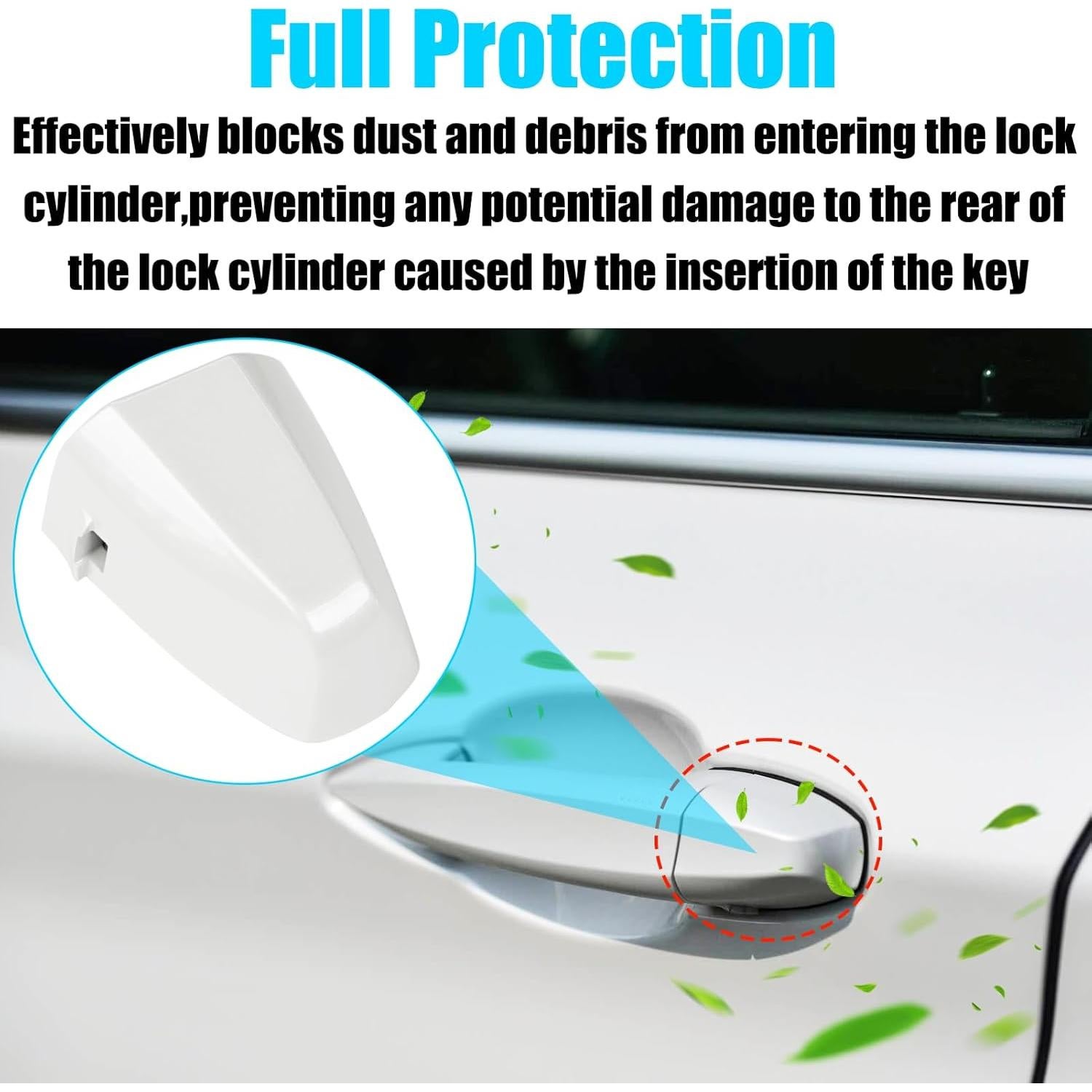 Jaronx Compatible with BMW Door Handle Key Hole Cover for 2' F45/X1 F48/X2 F39/X5 F15/X6 F16, Exterior Driver Side Handle Keyhole Cover, Left Front Outer Door Lock Key Cap Replacement 51217396541