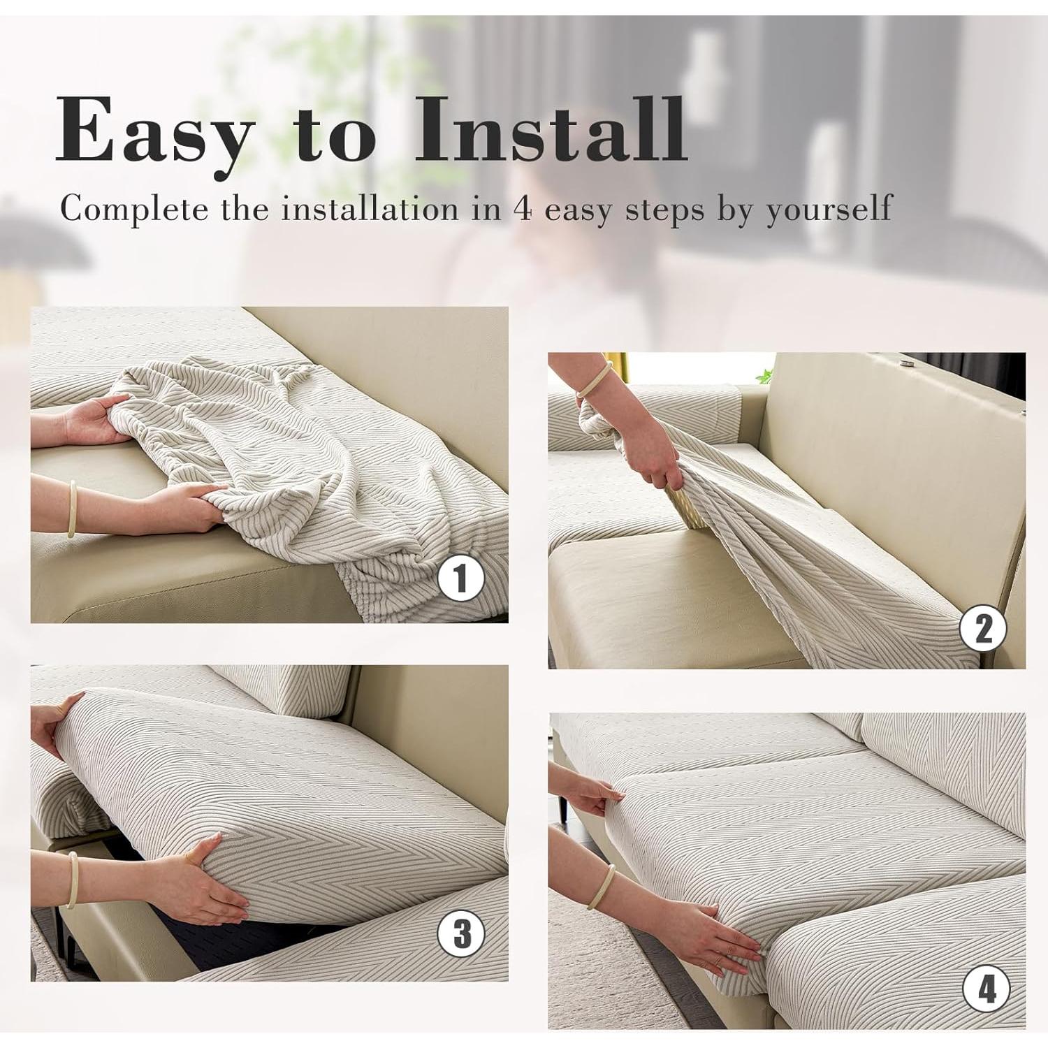 Funda de Sofá Seccional Eertop Gris Claro 1 Respaldo Lavable