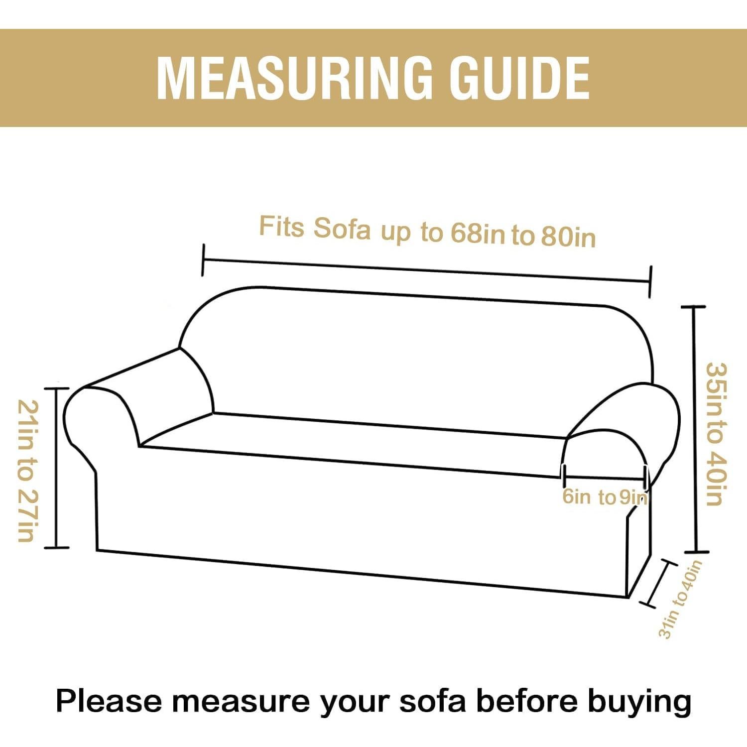 Funda de Sofá Jacquard H.VERSAILTEX Impermeable 1 Pieza Azul Piedra