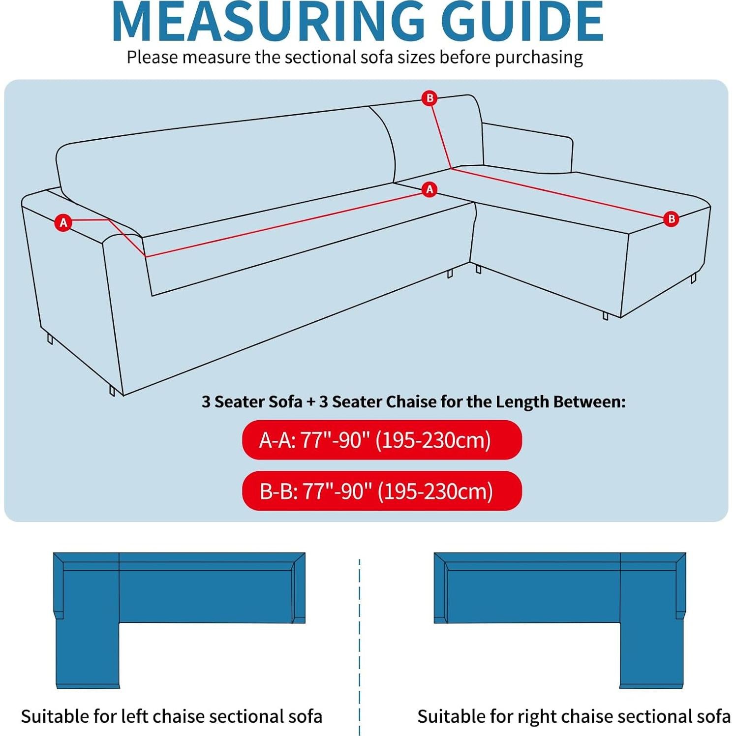 Fundas de Sofá Seccional ZNSAYOTX Jacquard Elástico 2 Pcs Gris Claro