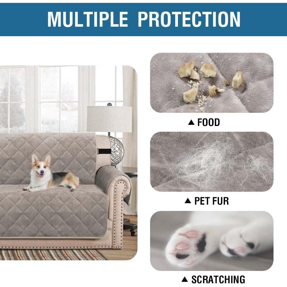 Funda de Sofá H.VERSAILTEX Terciopelo Antideslizante 3 Cojines