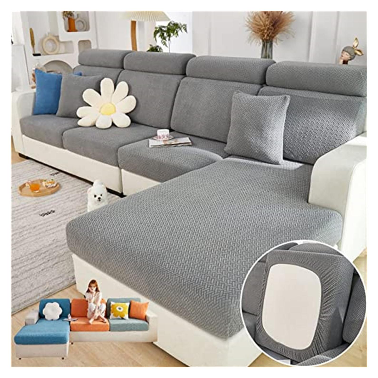 Funda de Sofá Universal LAZGET Gris Oscuro Resistente al Desgaste