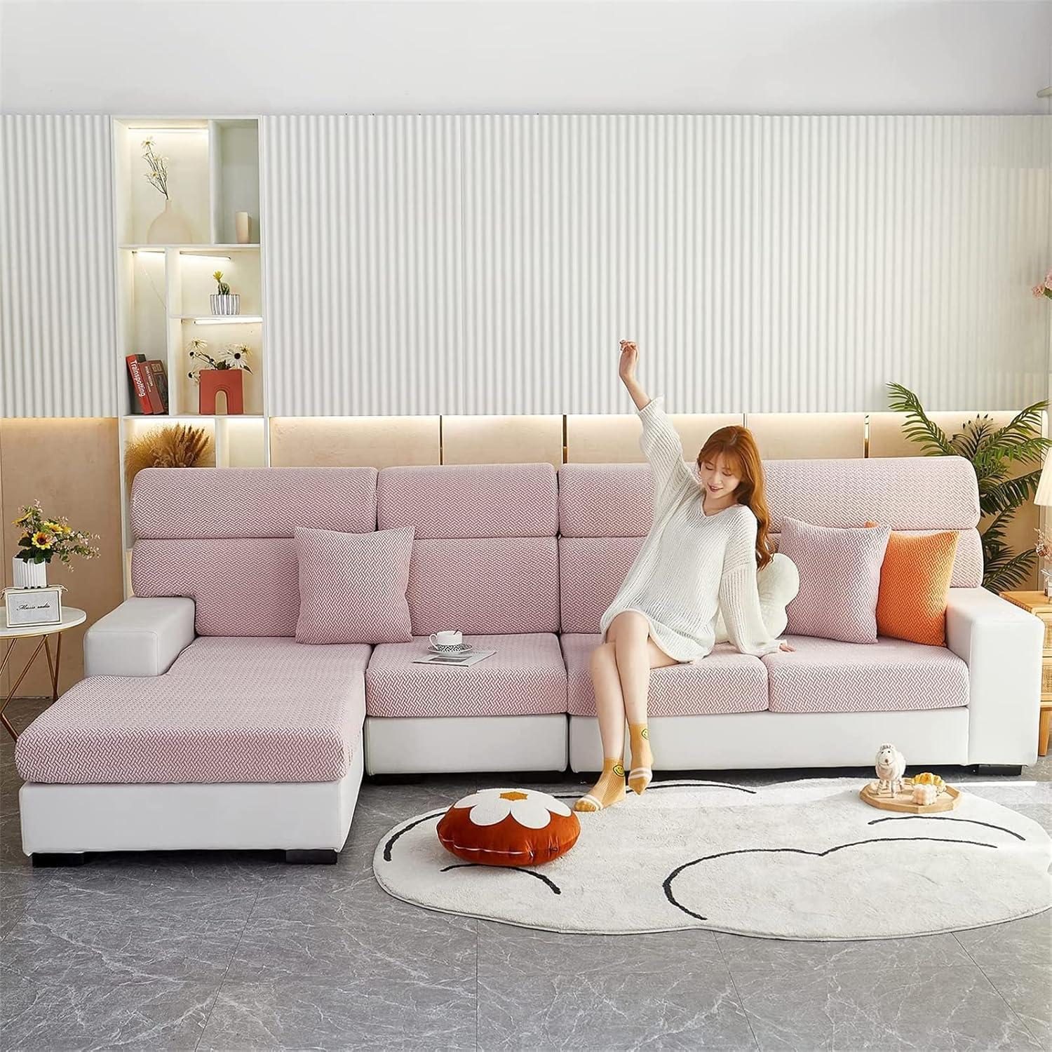 Funda de Sofá Universal LAZGET Gris Oscuro Resistente al Desgaste