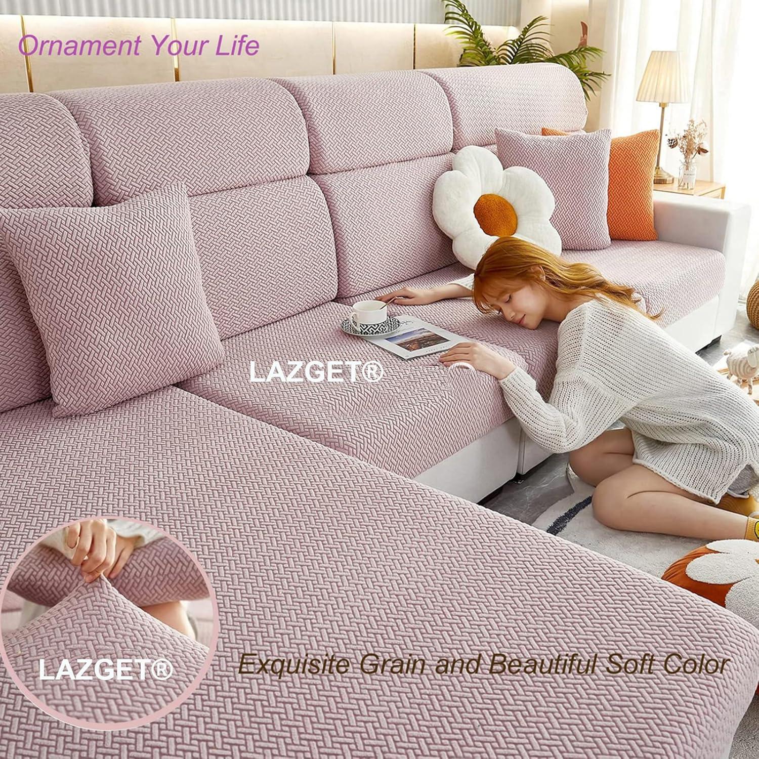 Funda de Sofá Universal LAZGET Gris Oscuro Resistente al Desgaste