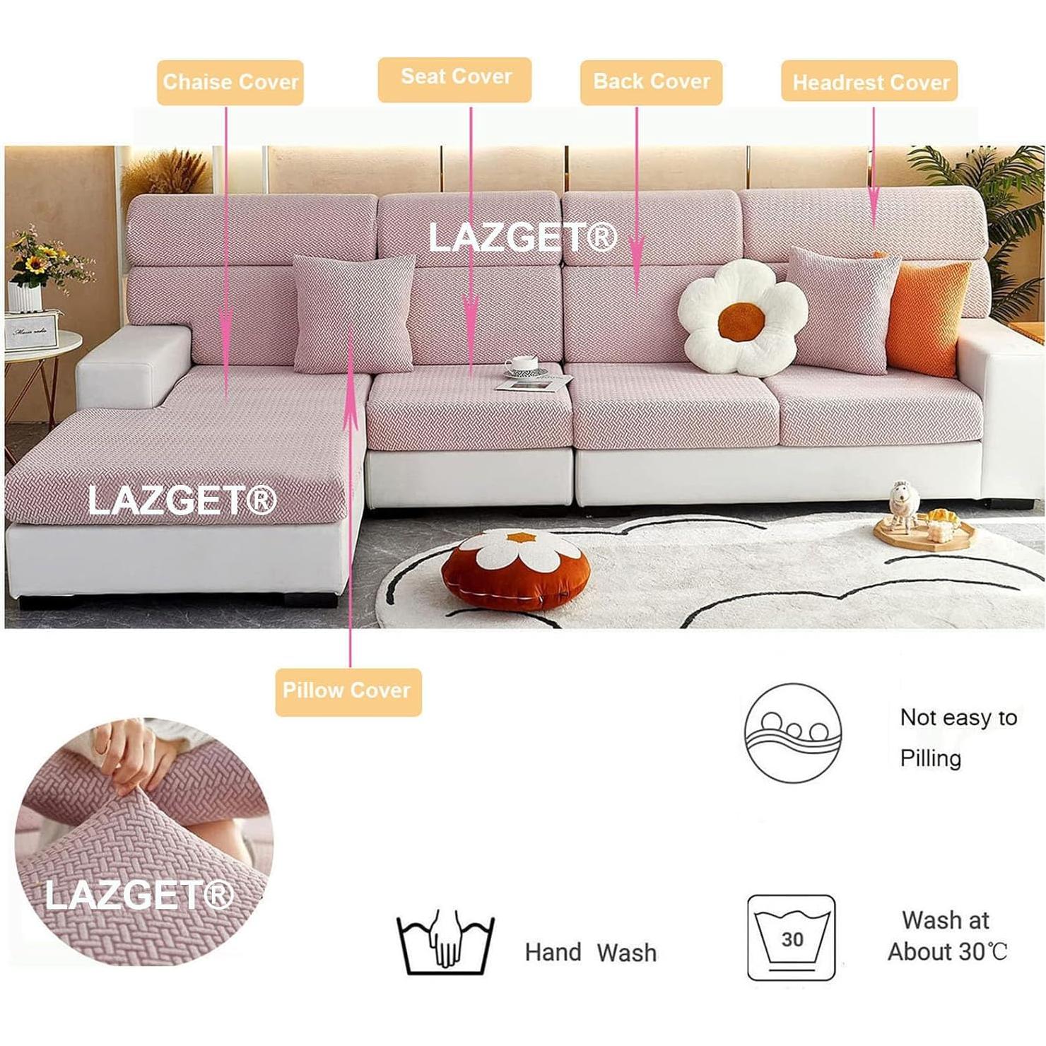 Funda de Sofá Universal LAZGET Gris Oscuro Resistente al Desgaste