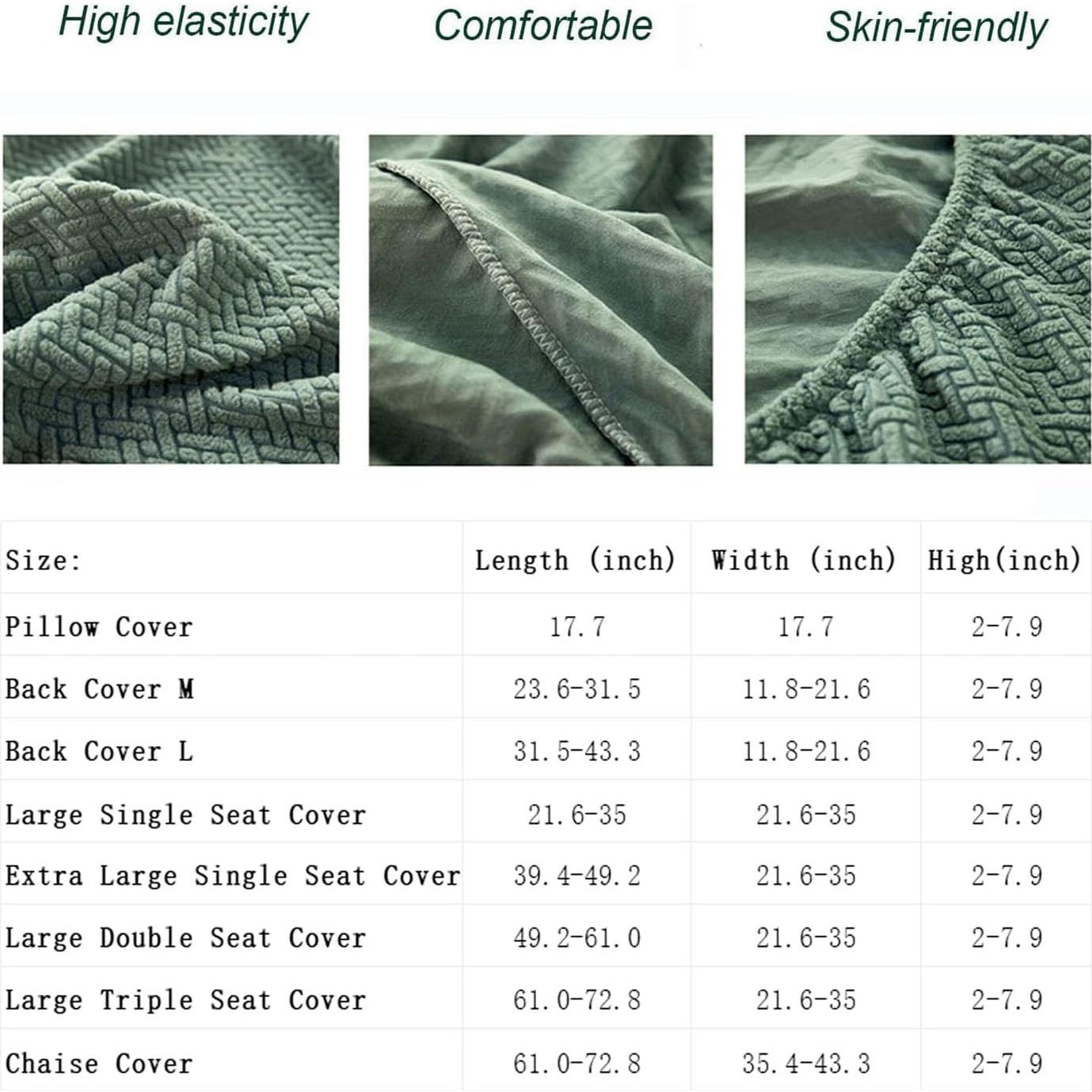 Funda de Sofá Universal LAZGET Gris Oscuro Resistente al Desgaste