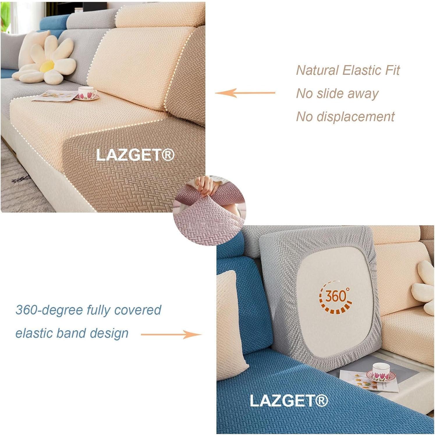 Funda de Sofá Universal LAZGET Gris Oscuro Resistente al Desgaste