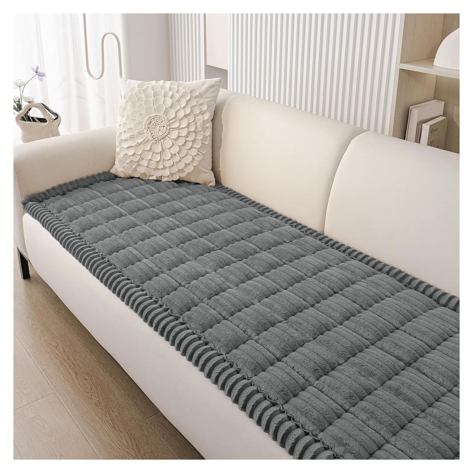 Funda de Sofá Smiry Antideslizante Lavable 70x150 cm Gris