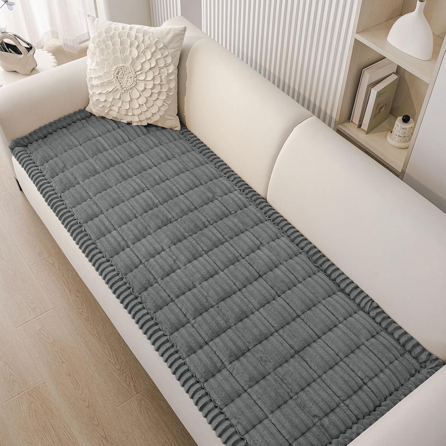 Funda de Sofá Smiry Antideslizante Lavable 70x150 cm Gris