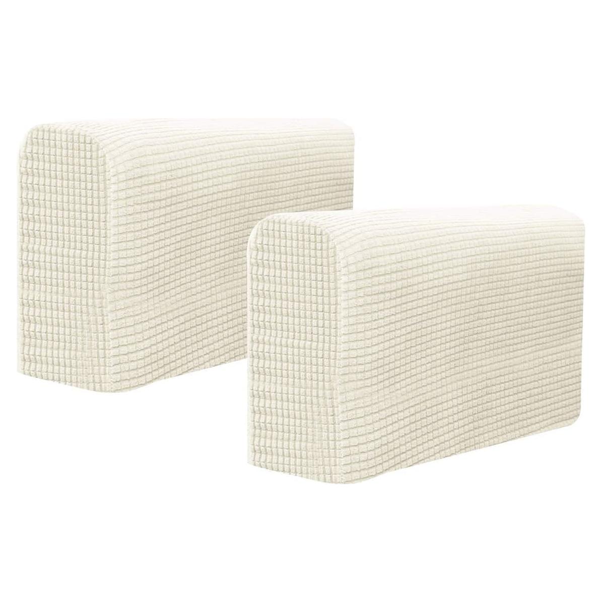 Fundas de Brazo de Sofá RCFINE 2 Pcs Antideslizantes Beige