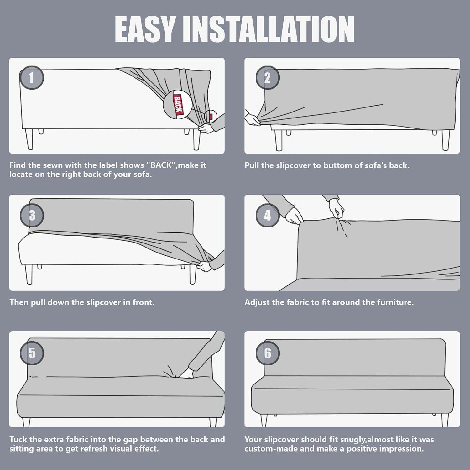 Funda de Futón Elástica Molasofa Grande Chocolate Lavable