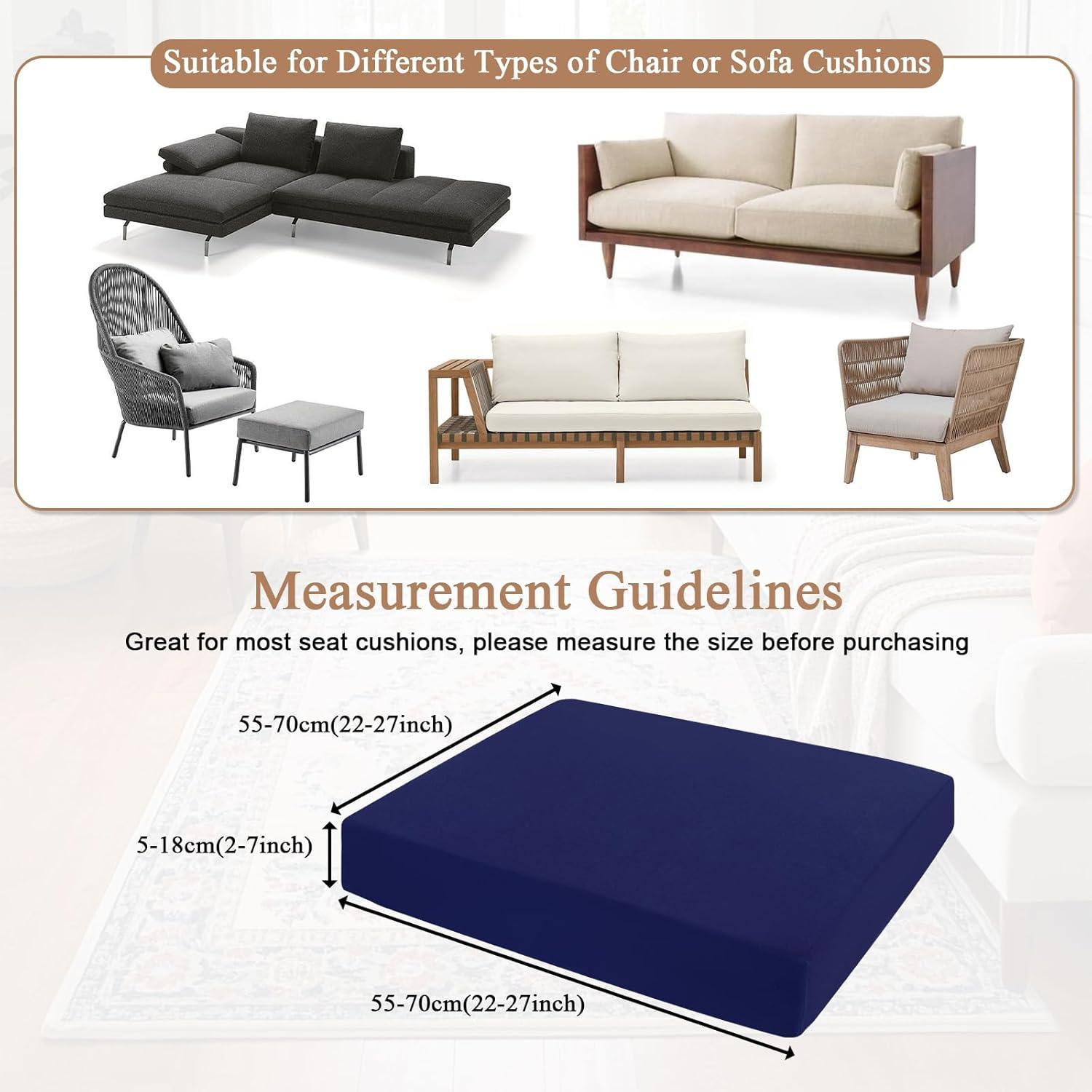 Fundas de cojines de patio U'Artlines 8 piezas impermeables