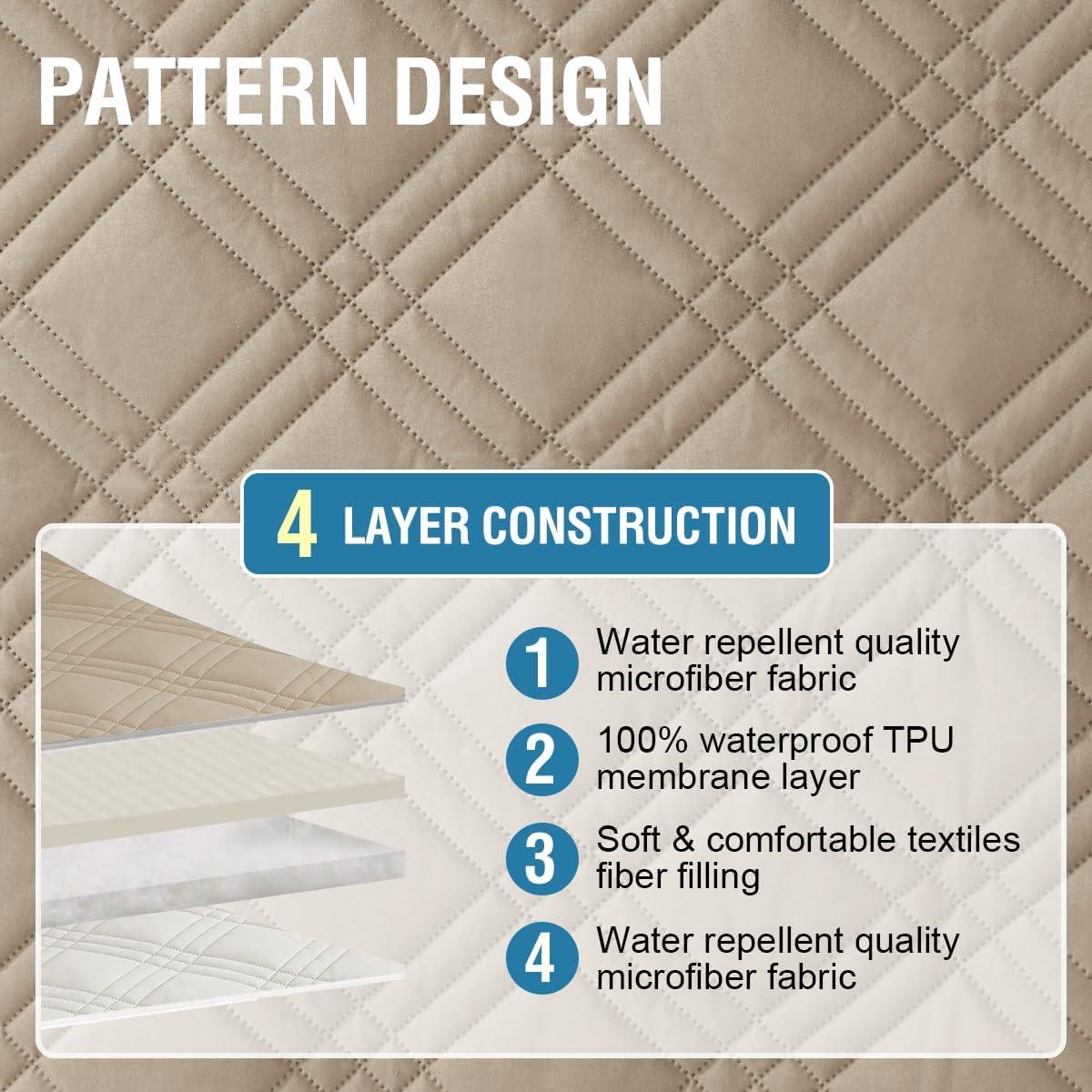 Funda de Sofá Loveseat H.VERSAILTEX 100% Impermeable Taupe